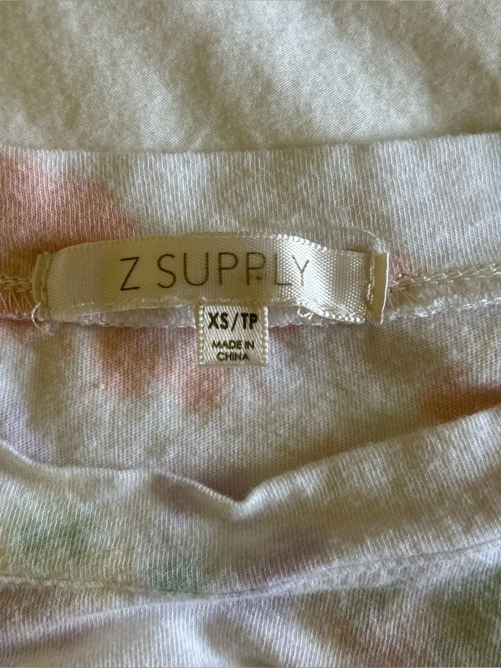 Z Supply 100% cotton tie dye long sleeve tee size XS